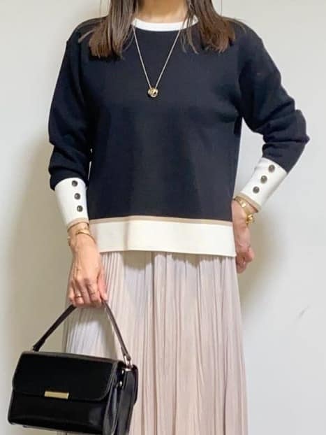 tomoさんの「UNTITLED｜【アンサンブル可/ジャケット風】ウールミラノリブカーディガン」を使ったコーディネート