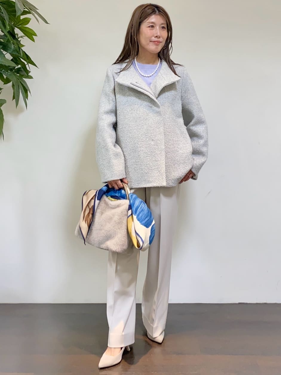 tomoさんの「UNTITLED｜【8色展開／コンパクト丈】レーヨン混 コクーンニット」を使ったコーディネート