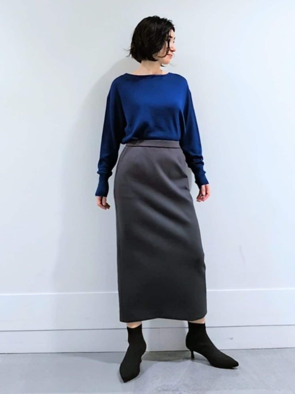 ミズタさんの「UNTITLED｜【8色展開/体型カバー】魅せるタイムレスニット」を使ったコーディネート