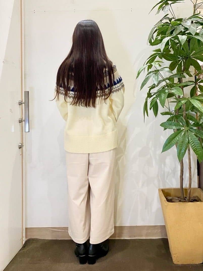 AYUMIさんの「SHOO･LA･RUE｜【洗濯機可/S-LL】配色が大人かわいい　フェアアイル柄求心ニット」を使ったコーディネート
