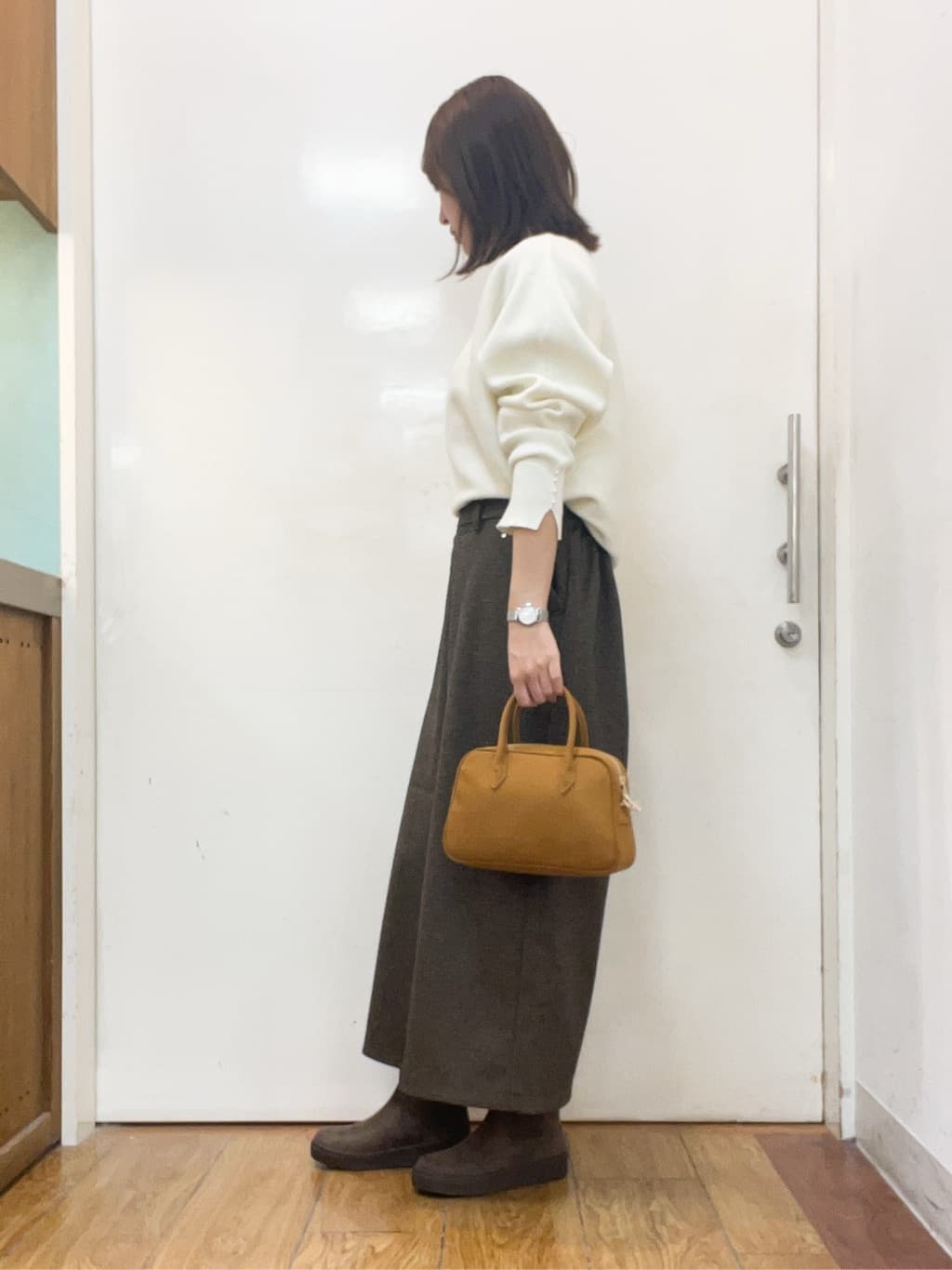 sakiさんの「SHOO･LA･RUE｜【高レビュー】ウエストゴムで穿きやすい　ガウチョパンツ」を使ったコーディネート