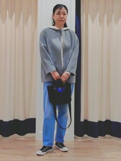 WATAさんの「Dessin｜【洗える／体型カバー】ちょうどいいニットパーカ」を使ったコーディネート