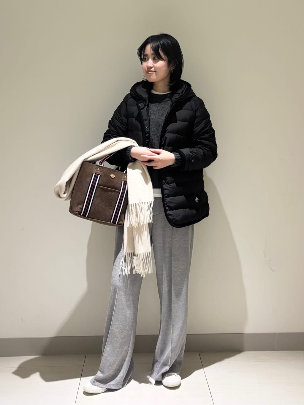 mayuさんの「Dessin｜【撥水・2WAY】ミュラーダウンコートミドル丈」を使ったコーディネート