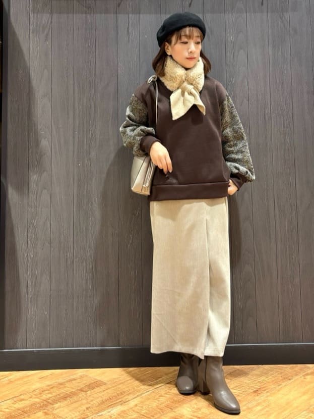 meiさんの「SHOO･LA･RUE｜【S-L/あったか】お袖チェック裏起毛トップス」を使ったコーディネート