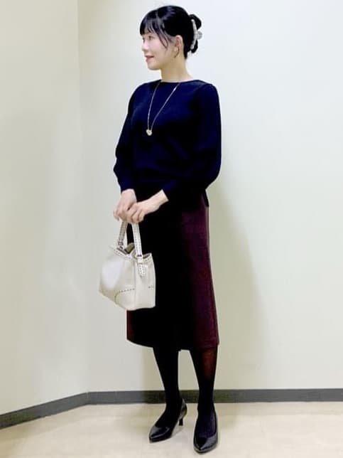  beni_gingerさんの「Reflect｜【選べる8色／スカートにもパンツにも◎】ウール混ボートネックニット」を使ったコーディネート