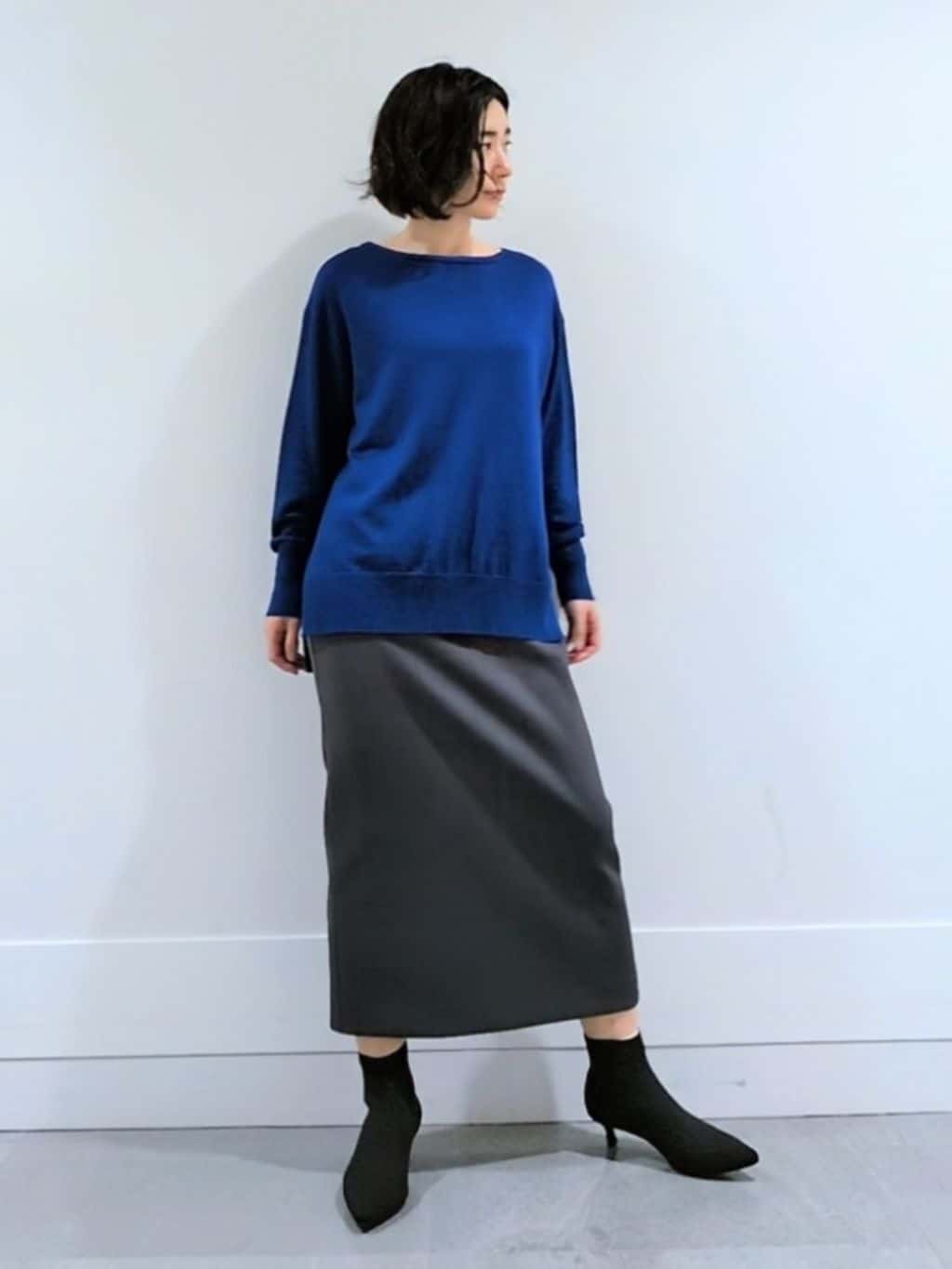 ミズタさんの「UNTITLED｜【8色展開/体型カバー】魅せるタイムレスニット」を使ったコーディネート
