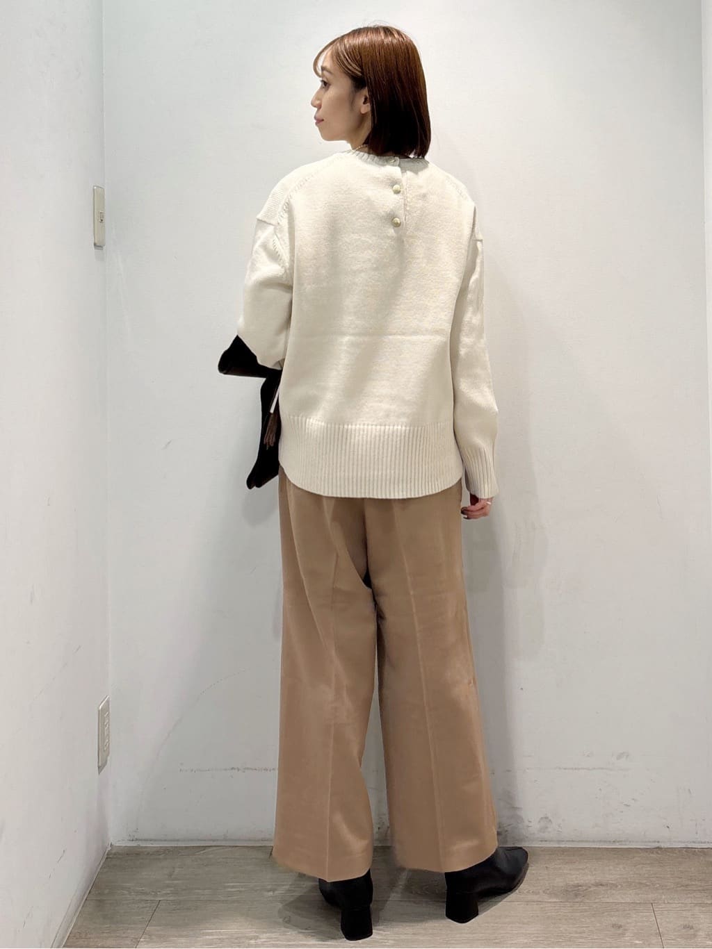 ぶまりんさんの「OPAQUE.CLIP｜ウォームタッチ イージーワイドパンツ【洗濯機洗OK／ストレッチ】≪SS～LL≫」を使ったコーディネート