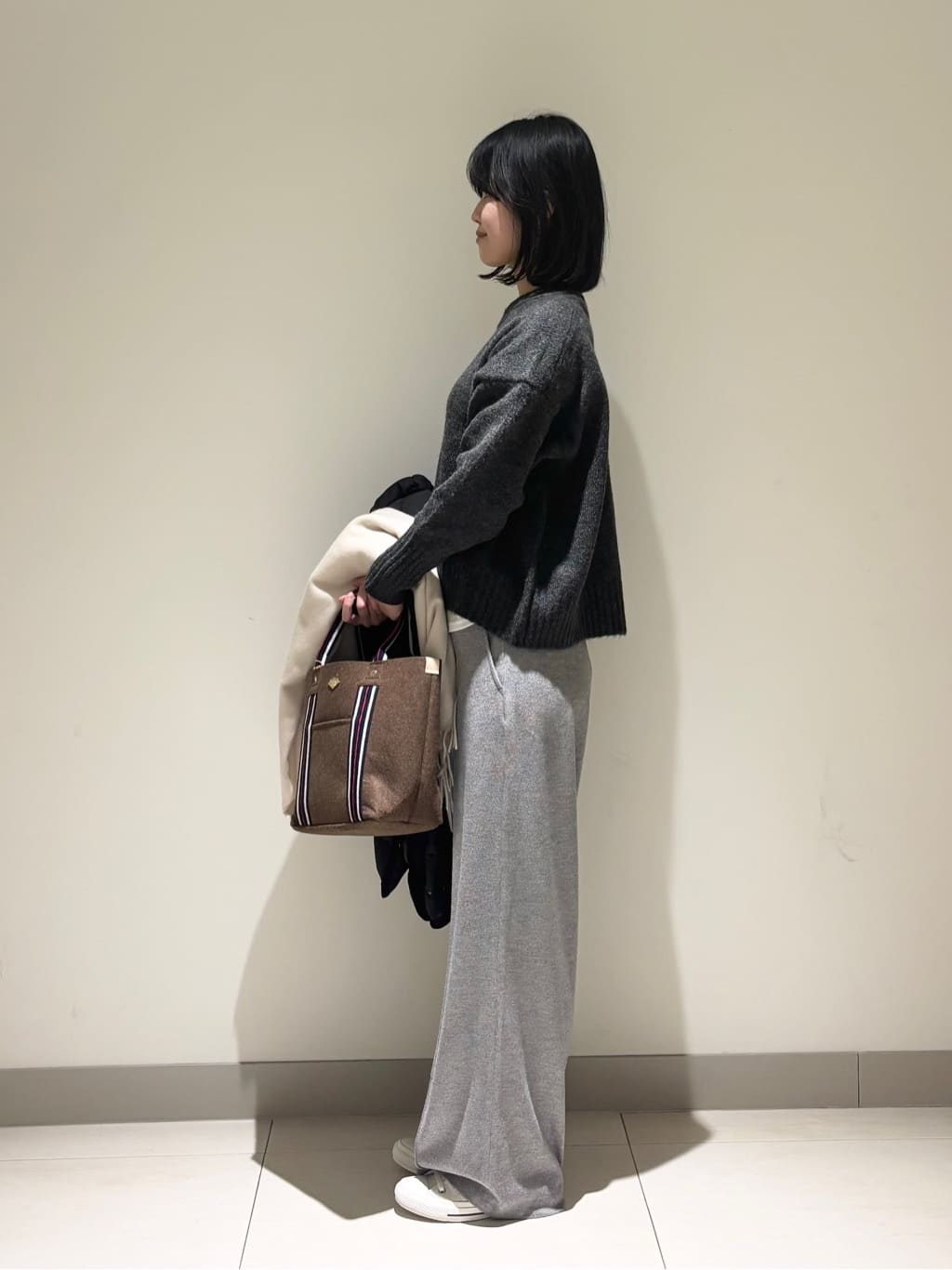 mayuさんの「Dessin｜【洗える】クルーネックワイドニット」を使ったコーディネート