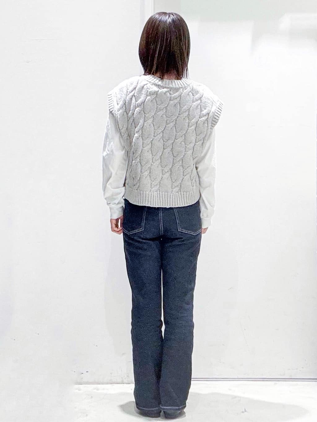 sayaさんの「OPAQUE.CLIP｜ケーブルローゲージベスト【洗濯機OK】」を使ったコーディネート