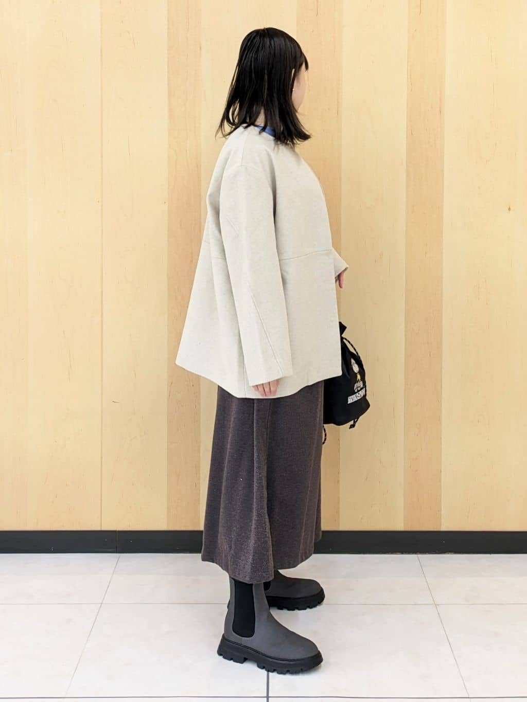 Ayakaさんの「Dessin｜ウール混クルーネックコート」を使ったコーディネート
