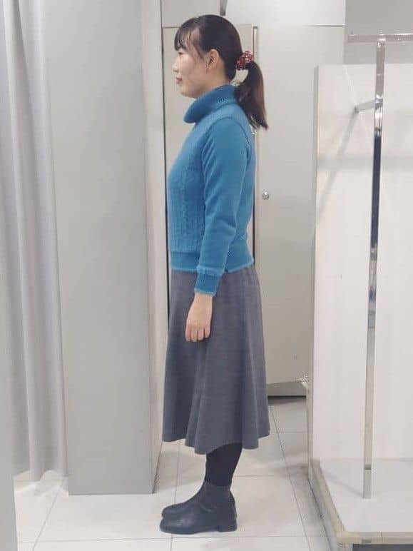 AZUSAさんの「Reflect｜【ほんのりラメ感◎】ふわふわフェザーヤーンハイネックニット」を使ったコーディネート