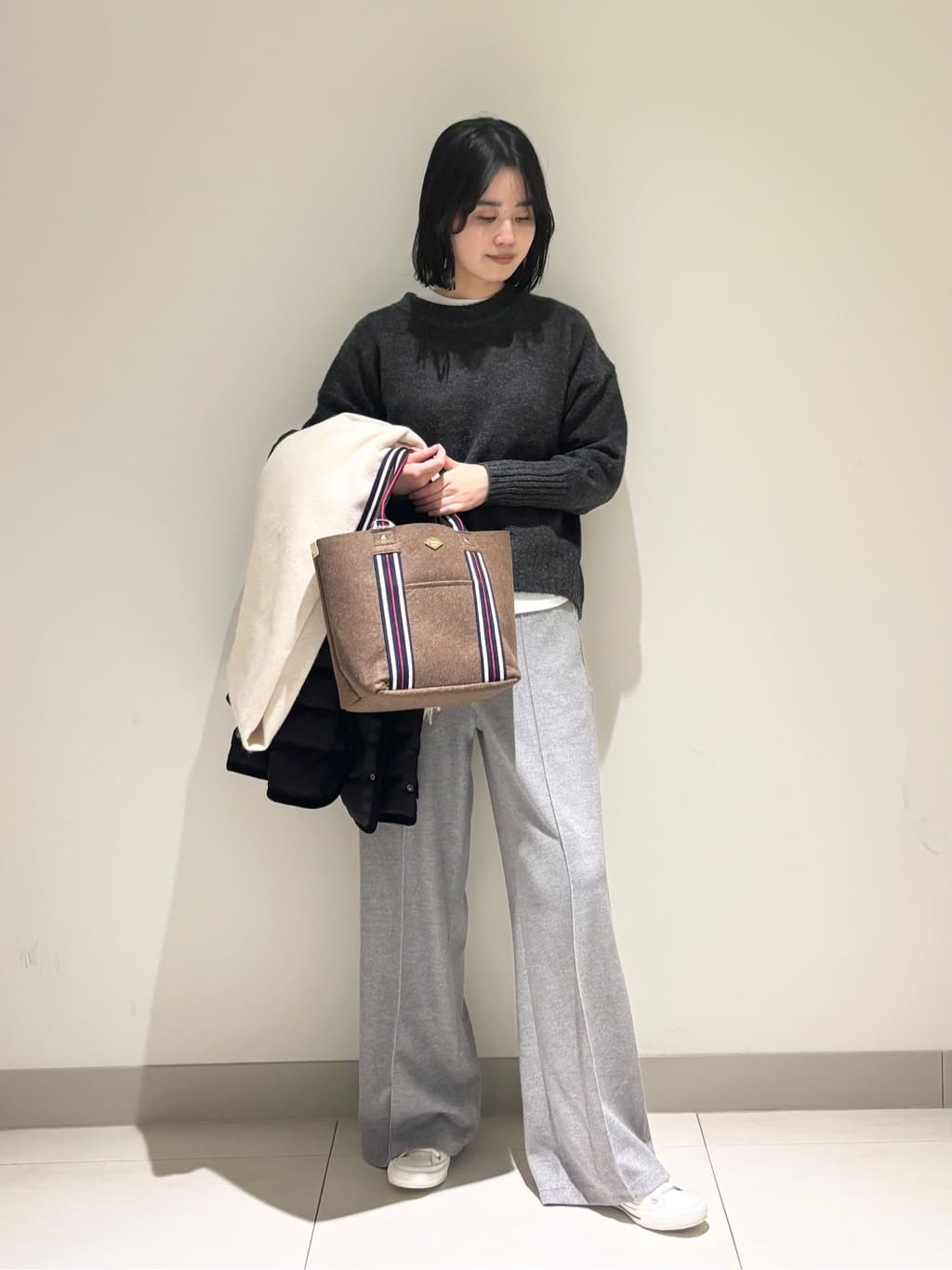 mayuさんの「Dessin｜【洗える】クルーネックワイドニット」を使ったコーディネート