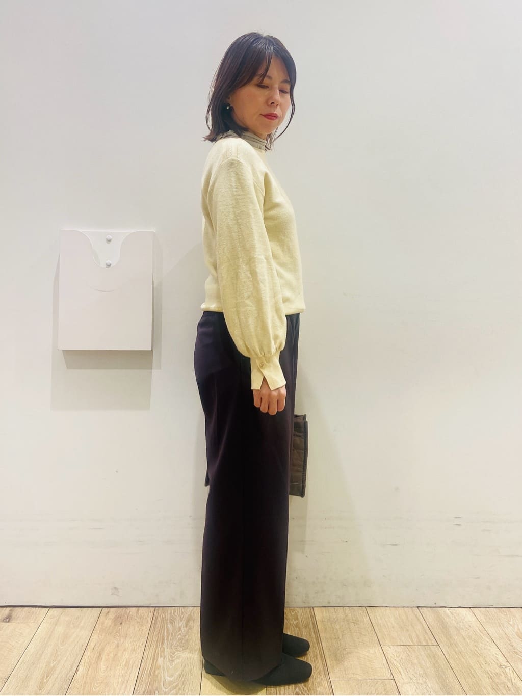 YUKOさんの「index｜シアーハイネックトップス【洗濯機OK】」を使ったコーディネート