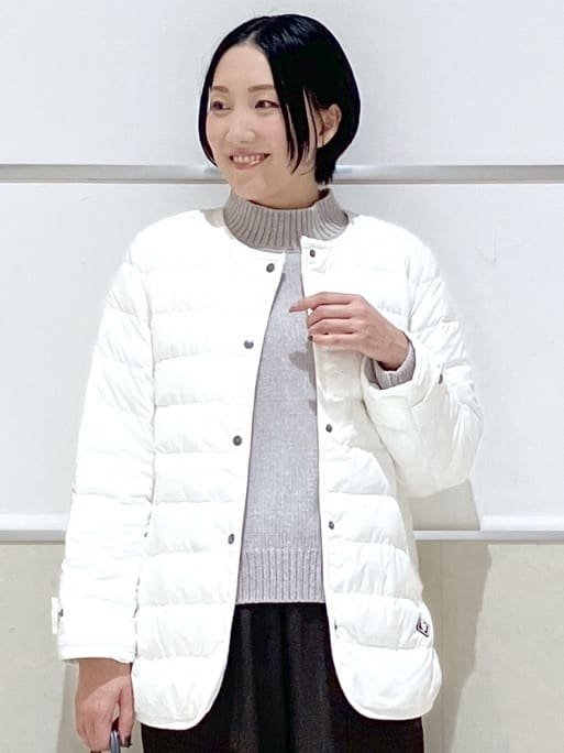 eriko さんの「Dessin｜【撥水・2WAY】ミュラーダウンコートミドル丈」を使ったコーディネート