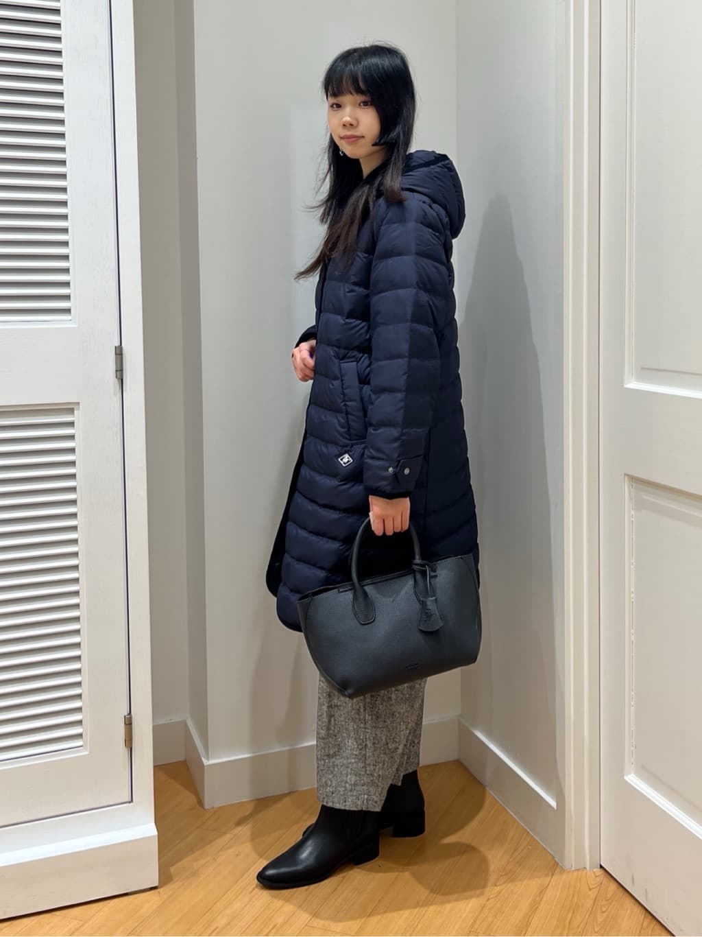 SAKIさんの「Dessin｜【撥水・2WAY】ミュラーダウンコートロング丈」を使ったコーディネート