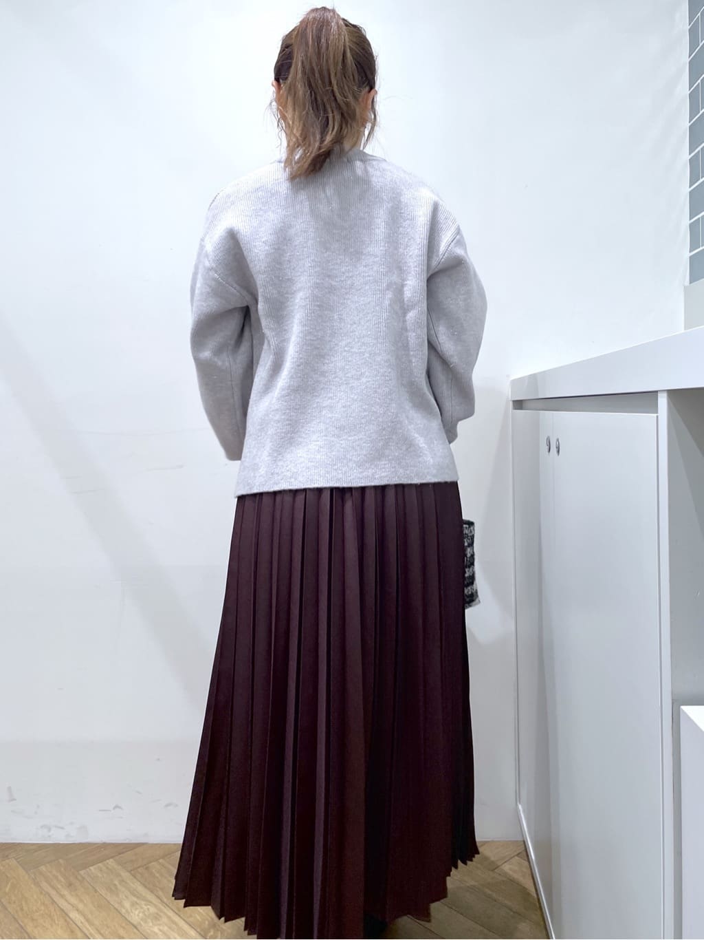 Junさんの「index｜モックネックボクシーラメニット【洗濯機OK】《7col》」を使ったコーディネート