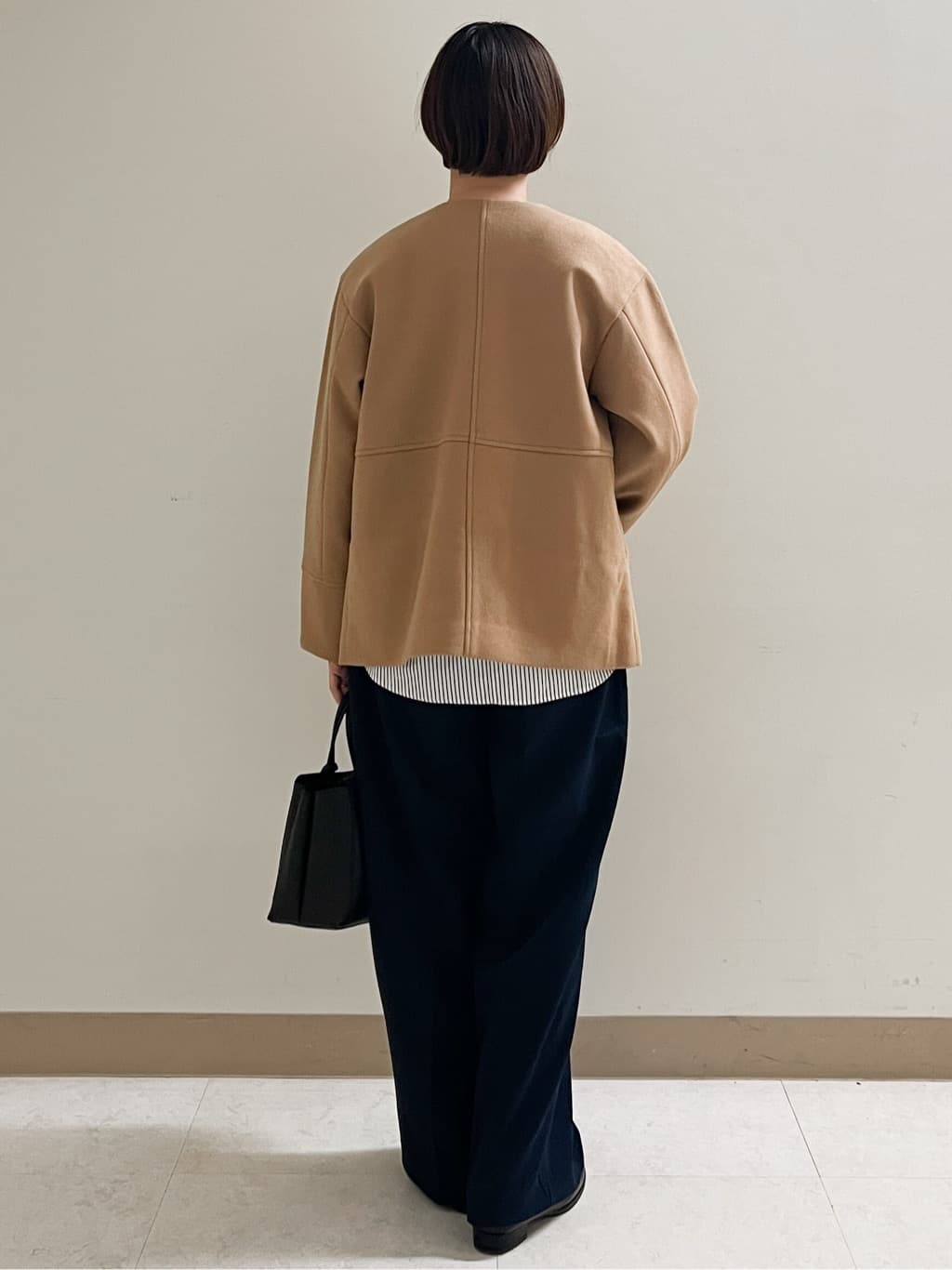 あかねさんの「OPAQUE.CLIP｜ウールライクメルトンノーカラーコート【洗濯機洗い可】」を使ったコーディネート