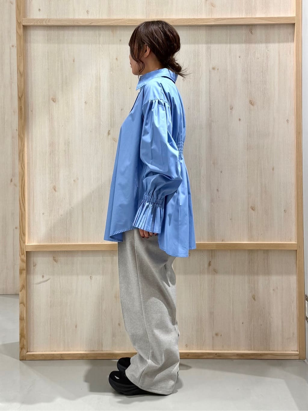 nanaさんの「THE SHOP TK｜ピンタックワイドパンツ」を使ったコーディネート