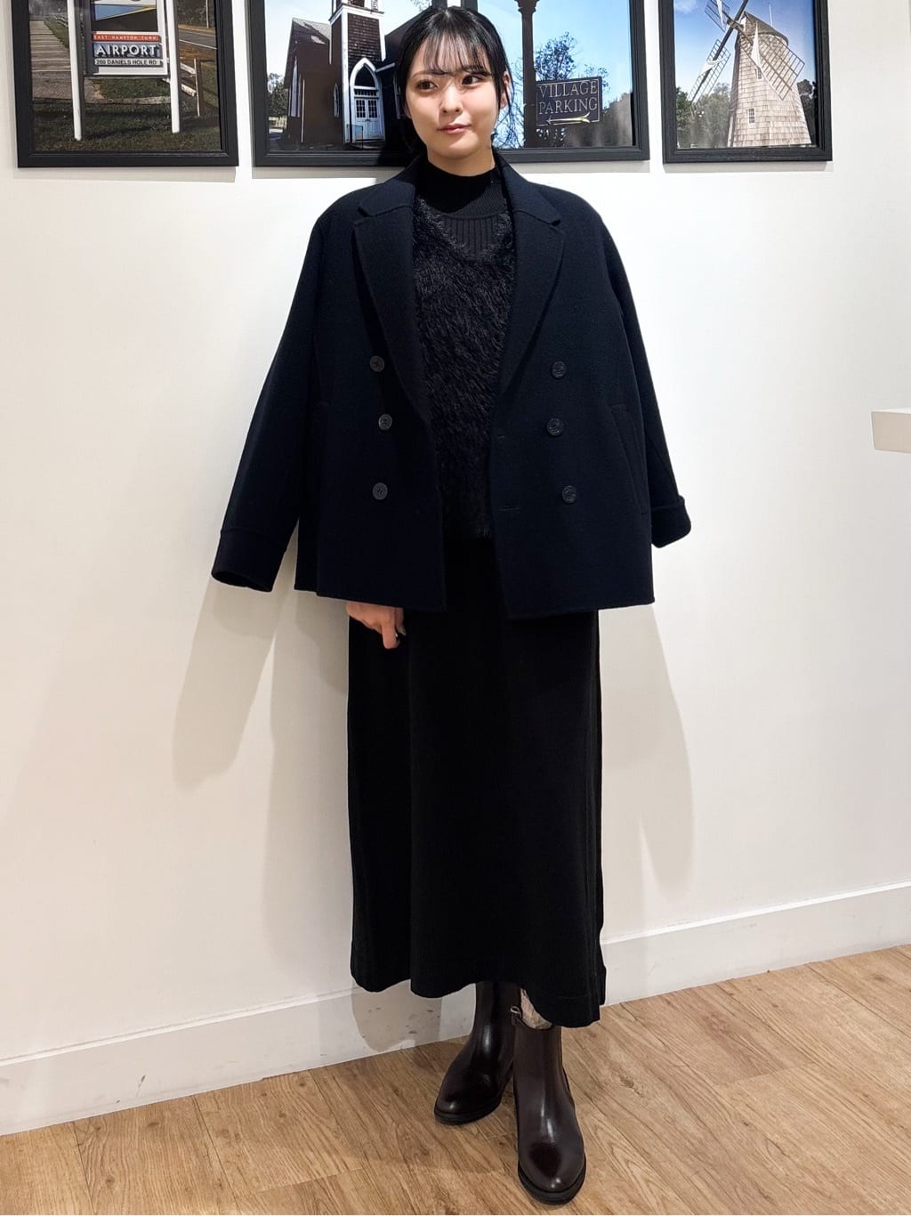 Ririkaさんの「Dessin｜【2点セット・洗える】シャギーベストニットワンピース」を使ったコーディネート