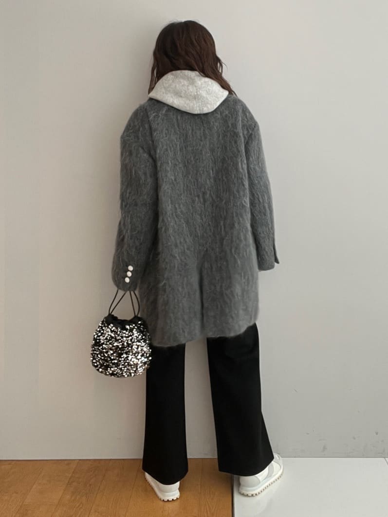 misaさんの「DRESSTERIOR｜スパンコール2WAY巾着バッグ」を使ったコーディネート
