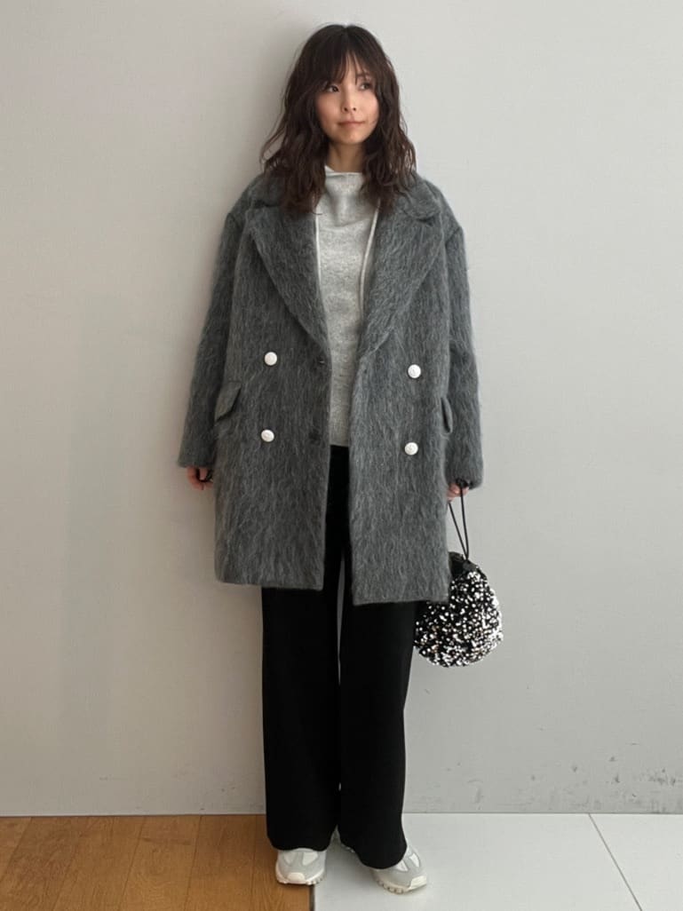 misaさんの「DRESSTERIOR｜スパンコール2WAY巾着バッグ」を使ったコーディネート