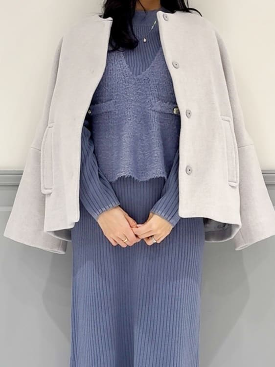 moeさんの「grove｜【ウール混】軽やかに羽織れるショートコート」を使ったコーディネート