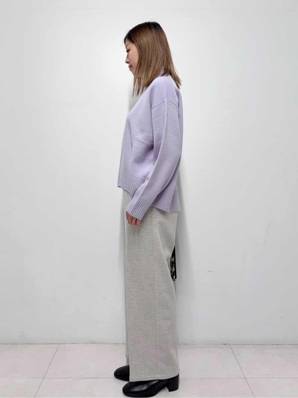 Nishijimaさんの「DRESSTERIOR｜◆フェイクファーコンビリサイクルレザートートバッグ」を使ったコーディネート