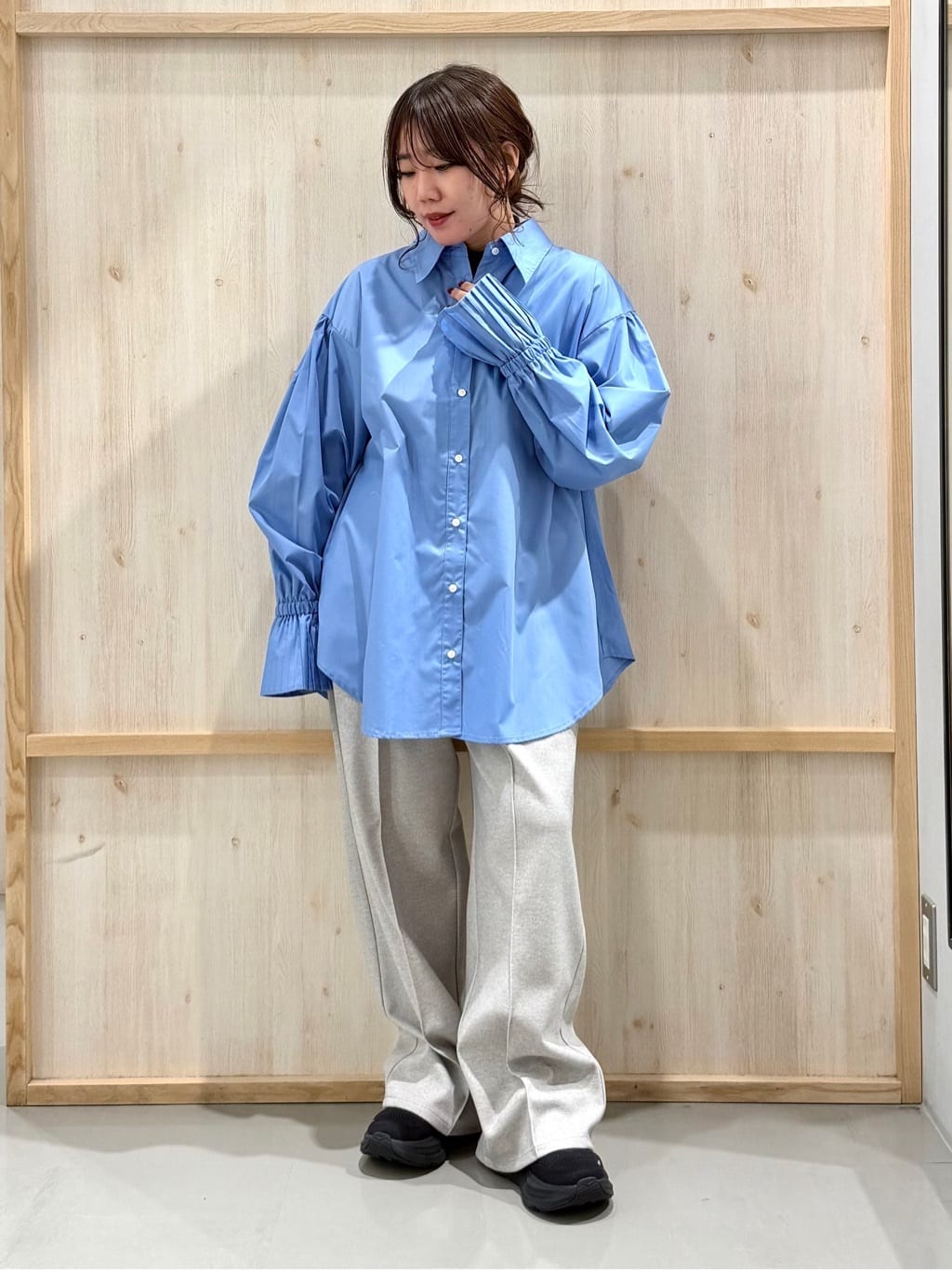 nanaさんの「THE SHOP TK｜ピンタックワイドパンツ」を使ったコーディネート
