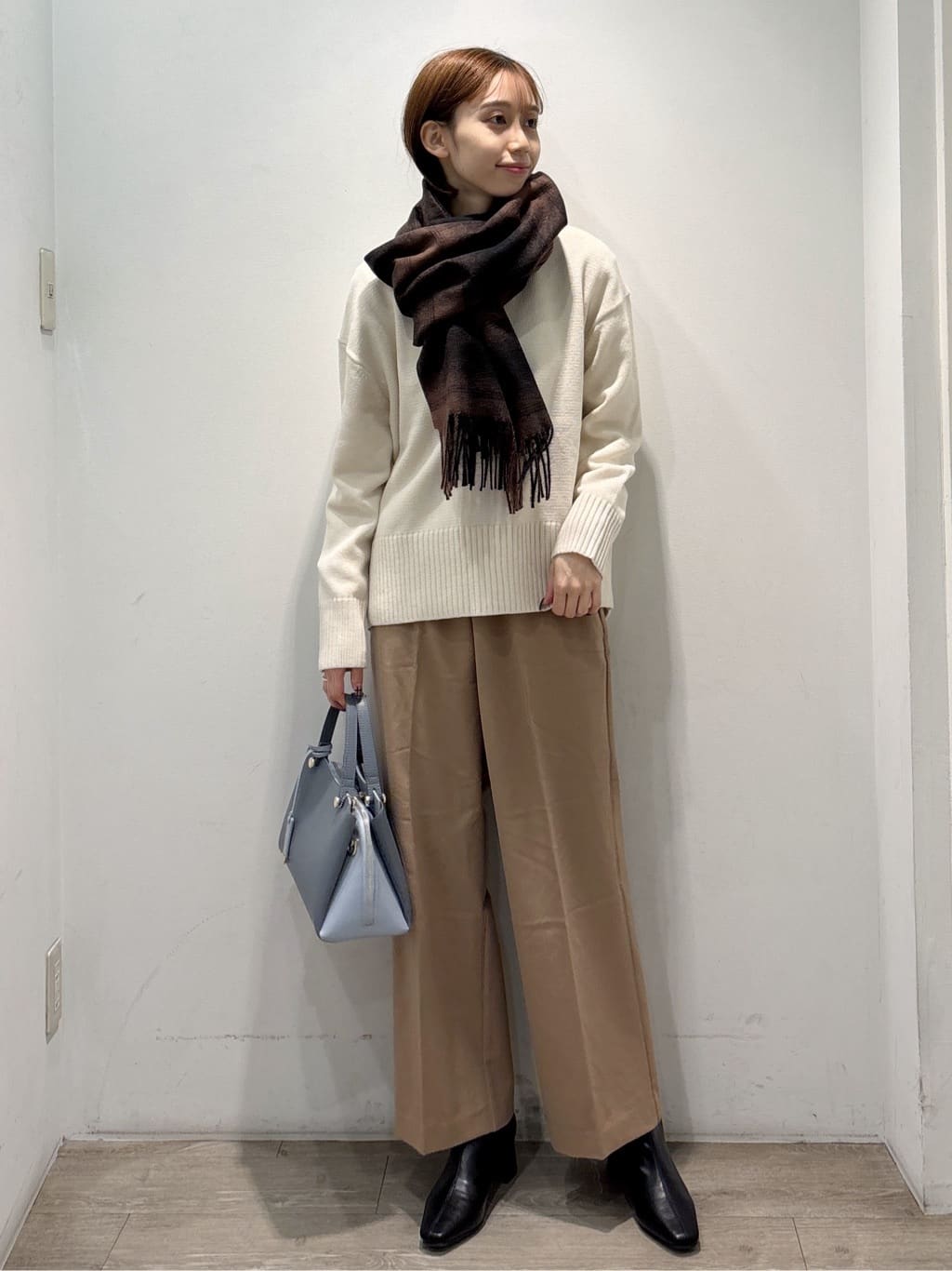 ぶまりんさんの「OPAQUE.CLIP｜ウォームタッチ イージーワイドパンツ【洗濯機洗OK／ストレッチ】≪SS～LL≫」を使ったコーディネート