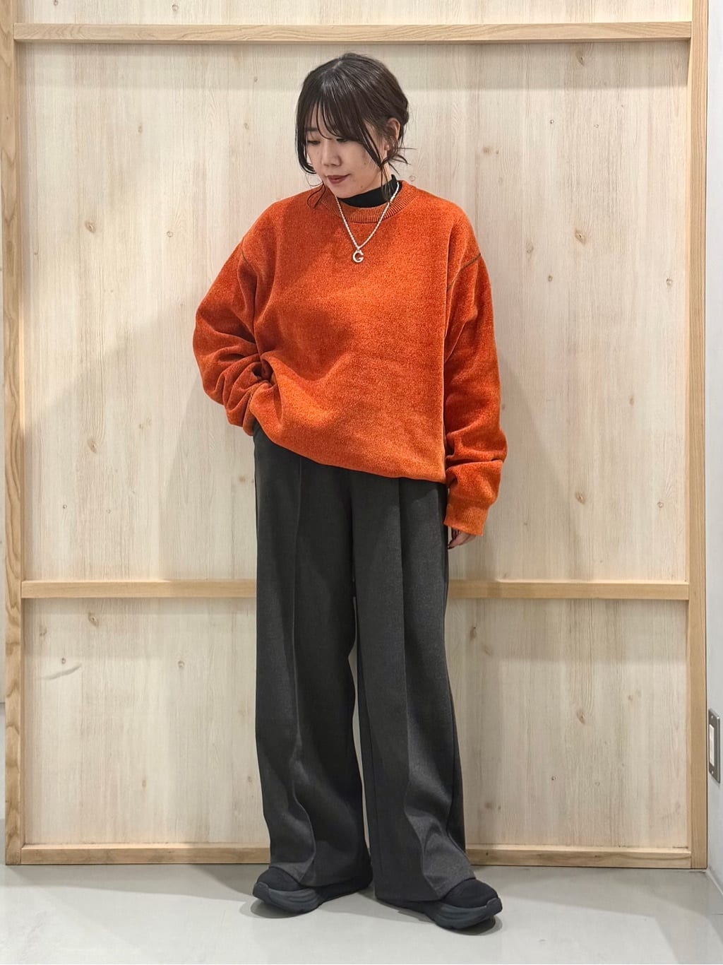 nanaさんの「THE SHOP TK｜【すっきり見えシルエット】上品ふわもこ中綿ブルゾン」を使ったコーディネート