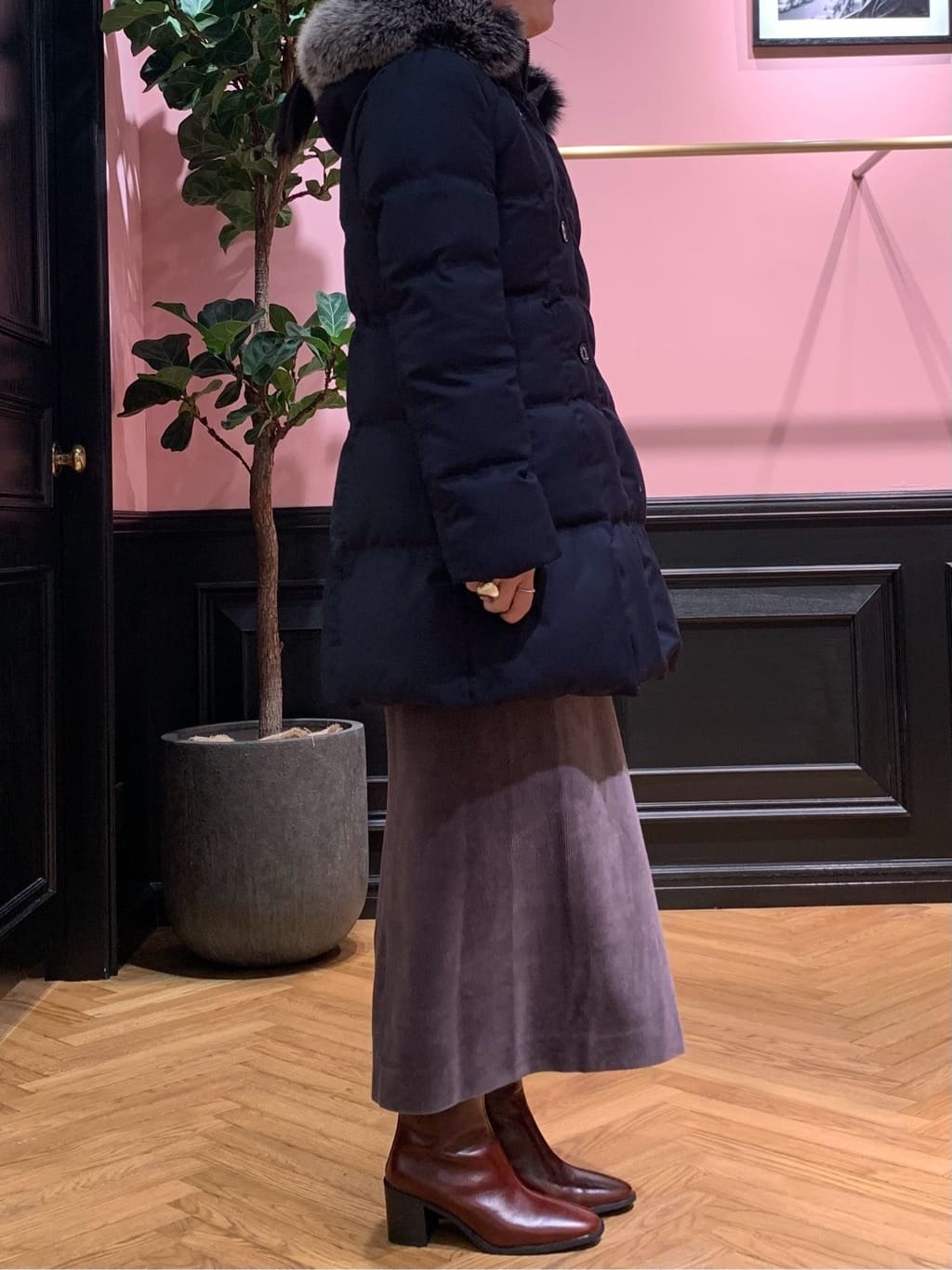SAKAIさんの「DRESSTERIOR｜スパンコール2WAY巾着バッグ」を使ったコーディネート