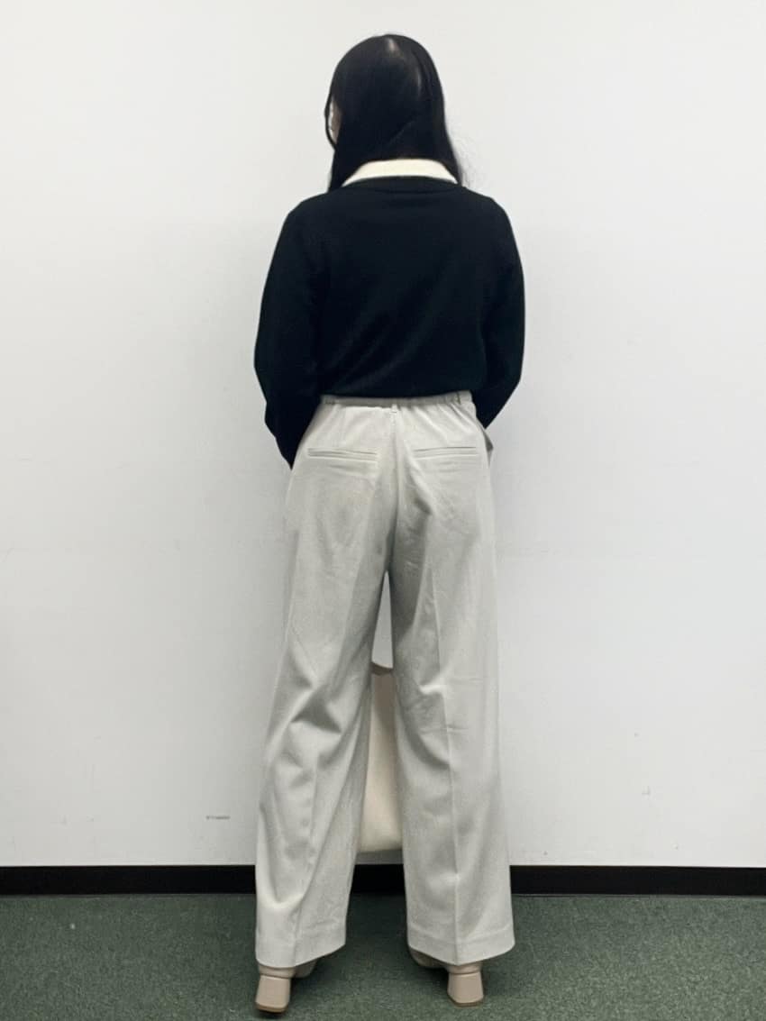 Hitomiさんの「index｜裏起毛ストレッチワイドパンツ【洗濯機OK／イージーアイロン】」を使ったコーディネート