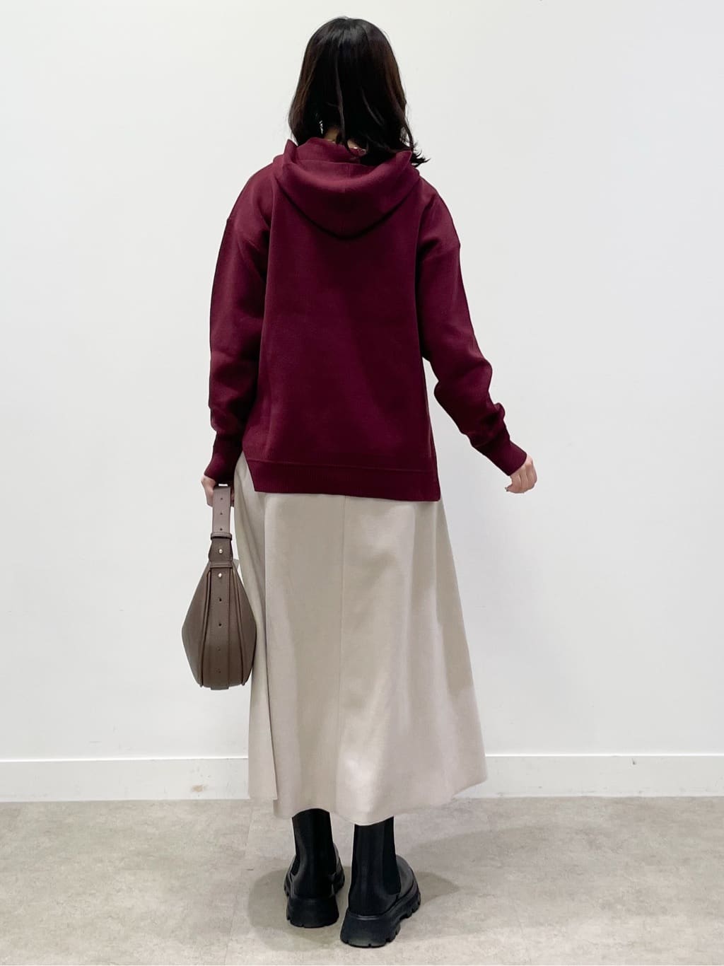 yukariさんの「Dessin｜ウール混クルーネックコート」を使ったコーディネート