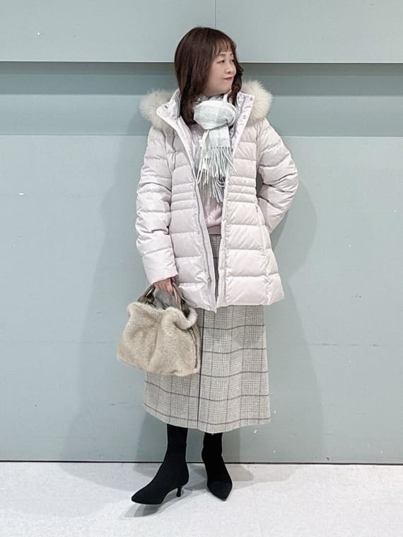 makiさんの「UNTITLED｜【洗える】スポンディッシュ ボトルネックニット」を使ったコーディネート