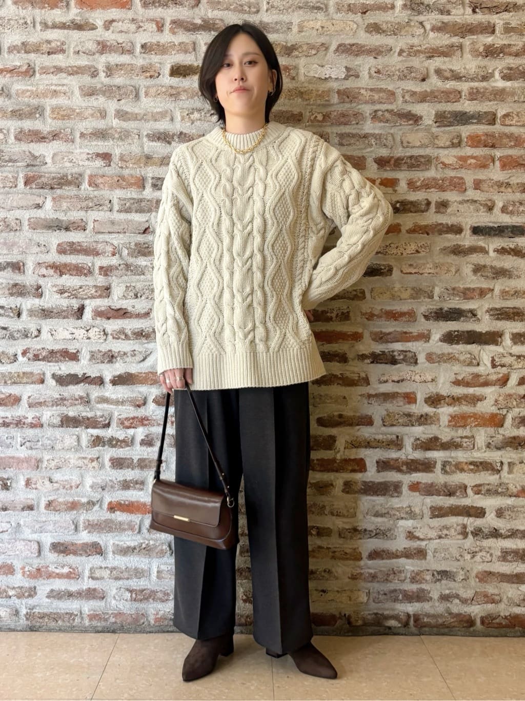 しばさんの「THE SHOP TK｜きれいめにもカジュアルにも ノーカラーキルトジャケット」を使ったコーディネート