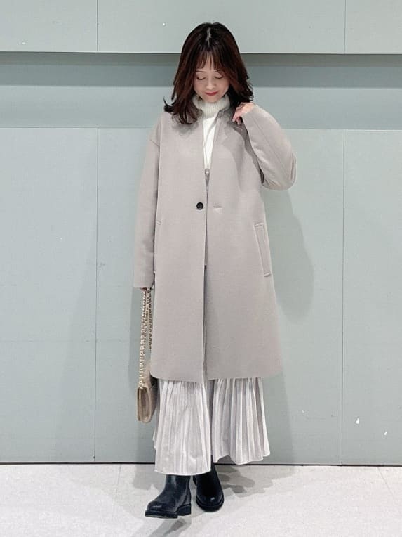 makiさんの「UNTITLED｜【8色展開/洗える】ウールカシミヤ ハイネックニット」を使ったコーディネート