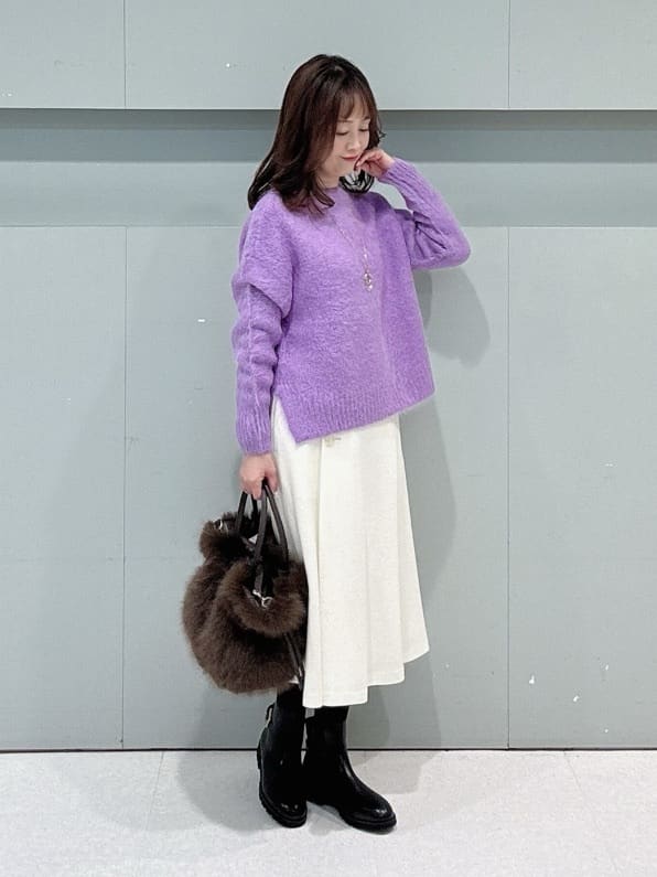 makiさんの「UNTITLED｜【ゆったり】アルパカ混シャギーニット」を使ったコーディネート