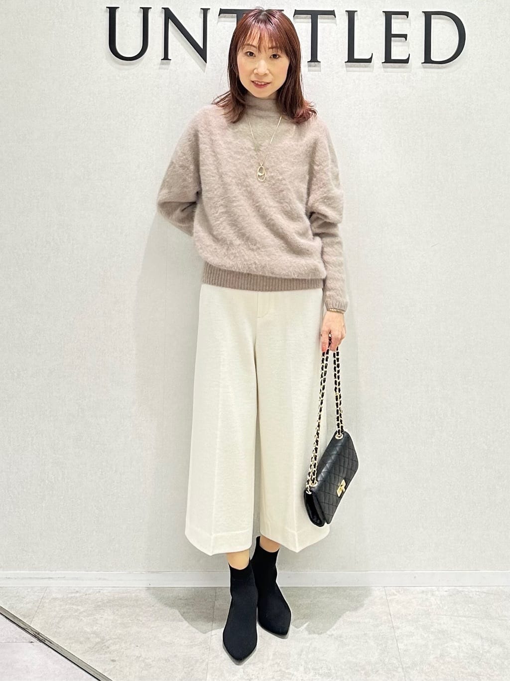 Miwaさんの「UNTITLED｜【大人な品格/ふわふわニット】フォックスカシミヤ コクーンニット」を使ったコーディネート