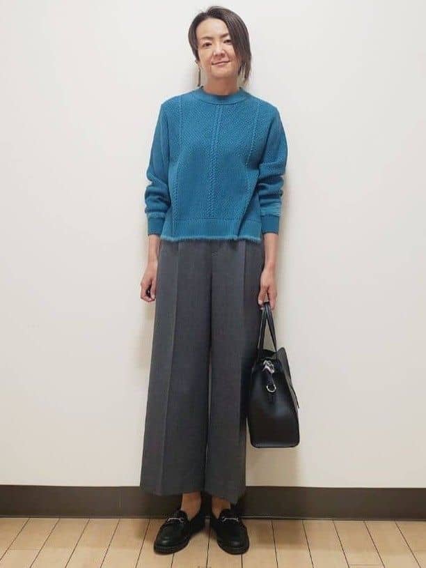 yuuさんの「Reflect｜【ほんのりラメ感◎】ケーブル柄ニット」を使ったコーディネート