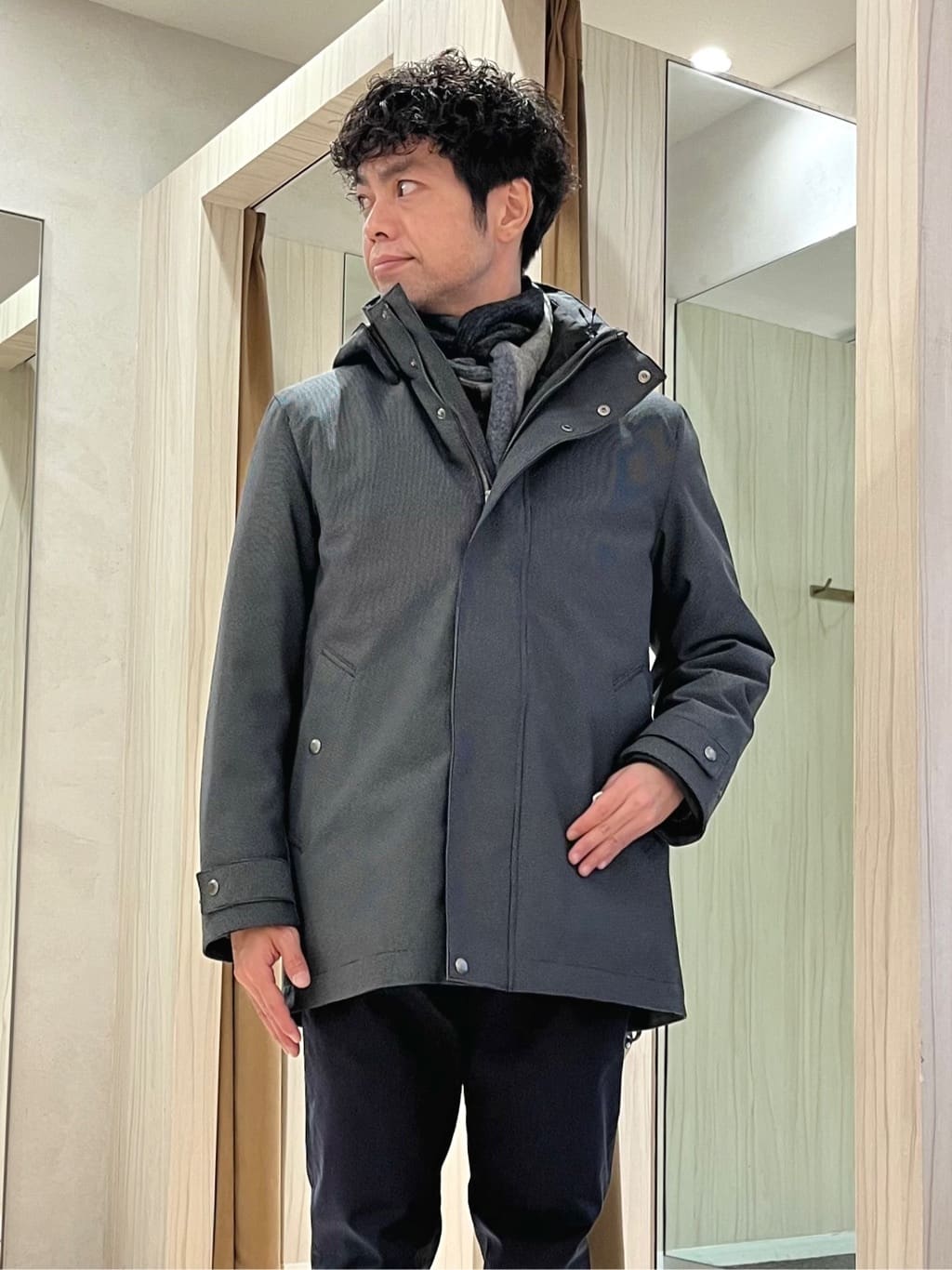 URAさんの「TAKEO KIKUCHI｜【3WAY】ドビー ダウンライナー付ブルゾン」を使ったコーディネート
