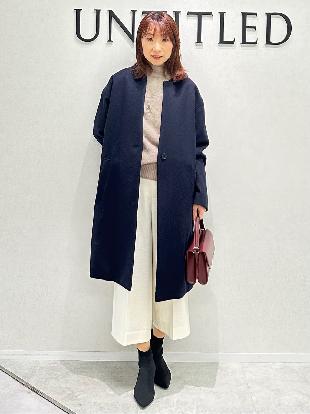Miwaさんの「UNTITLED｜【大人な品格/ふわふわニット】フォックスカシミヤ コクーンニット」を使ったコーディネート