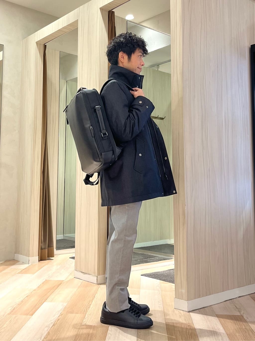 URAさんの「TAKEO KIKUCHI｜【3WAY】グレンチェック ダウンライナー ブルゾン」を使ったコーディネート