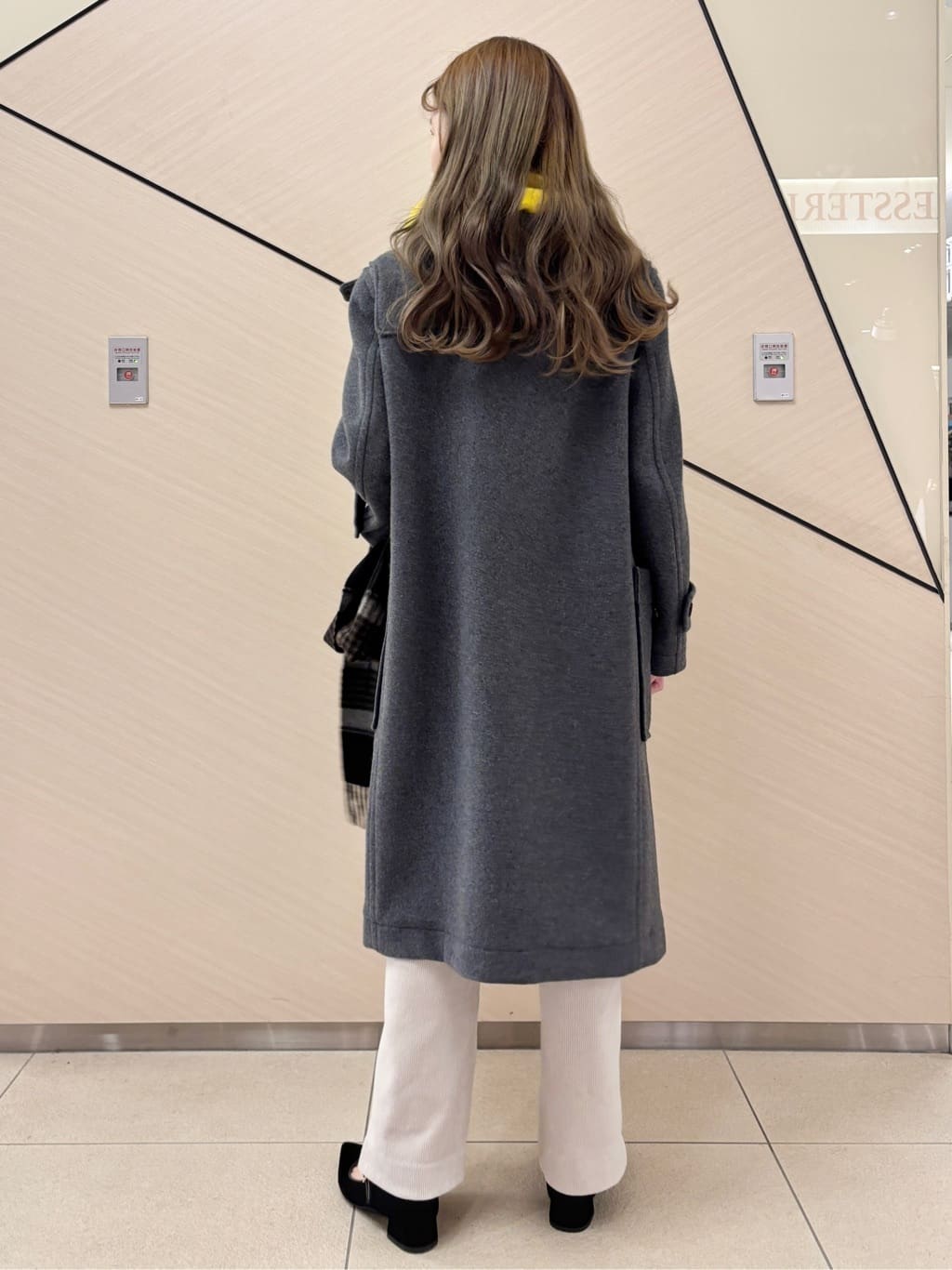 清水夏姫さんの「DRESSTERIOR｜◆Superfineリサイクルメルトンダッフルコート」を使ったコーディネート