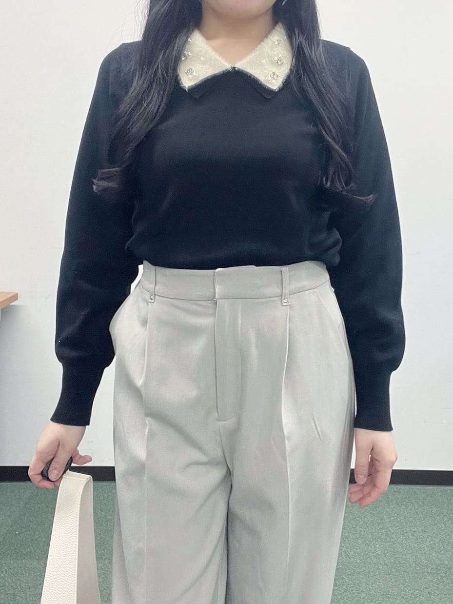 Hitomiさんの「index｜裏起毛ストレッチワイドパンツ【洗濯機OK／イージーアイロン】」を使ったコーディネート