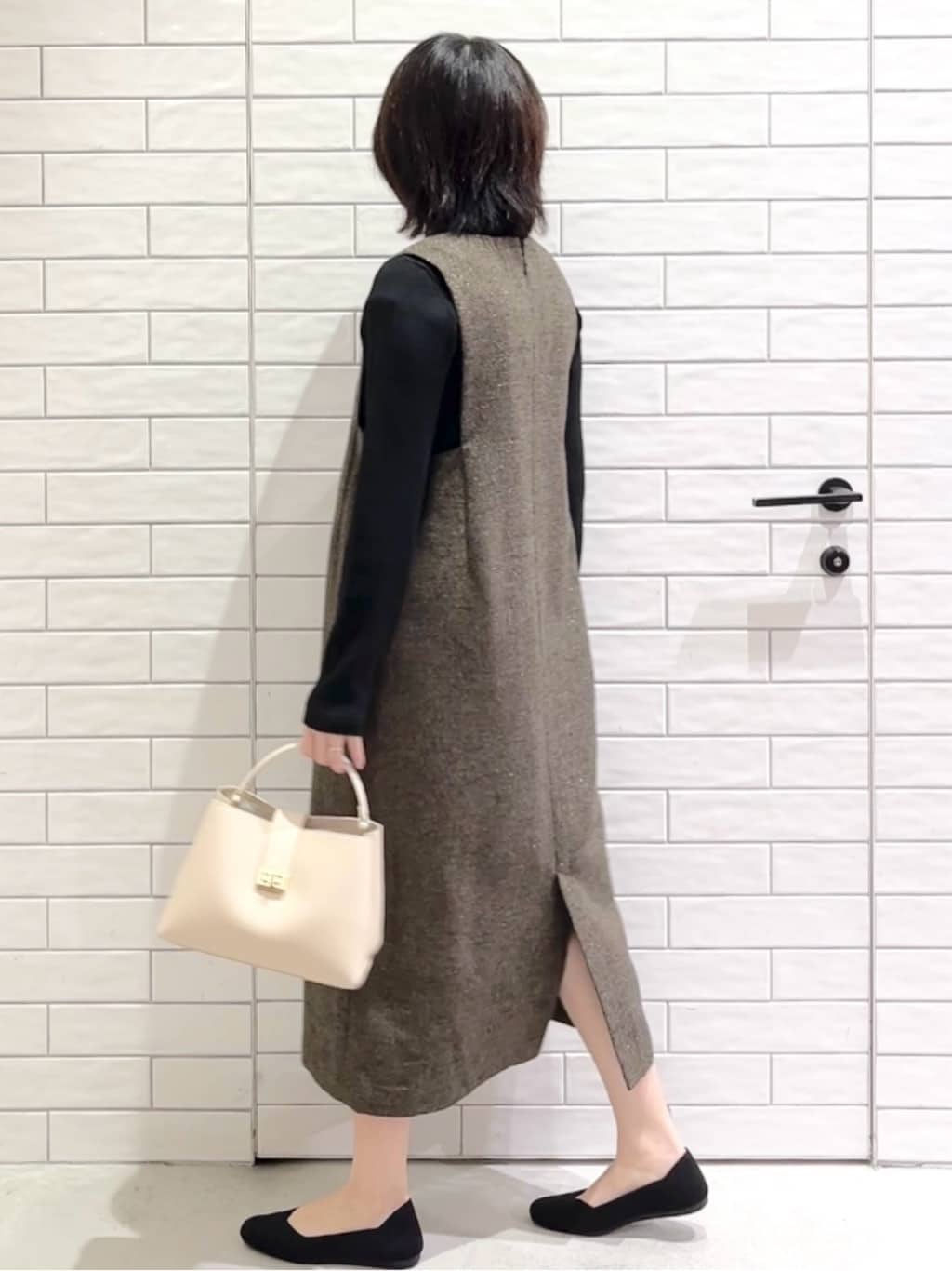 しおりさんの「OPAQUE.CLIP｜ラメツイードジャンスカ【洗濯機OK】」を使ったコーディネート