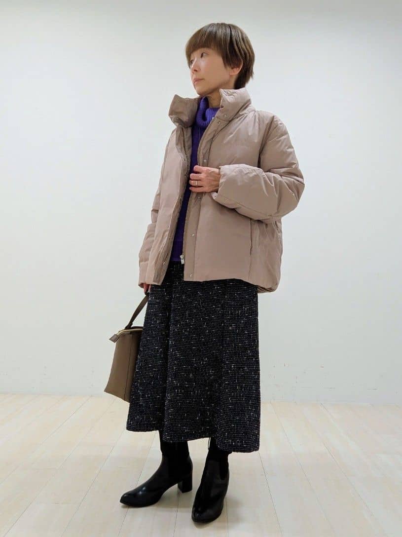 nishiさんの「Reflect｜【すっきりシルエット】ショート丈ダウンコート」を使ったコーディネート