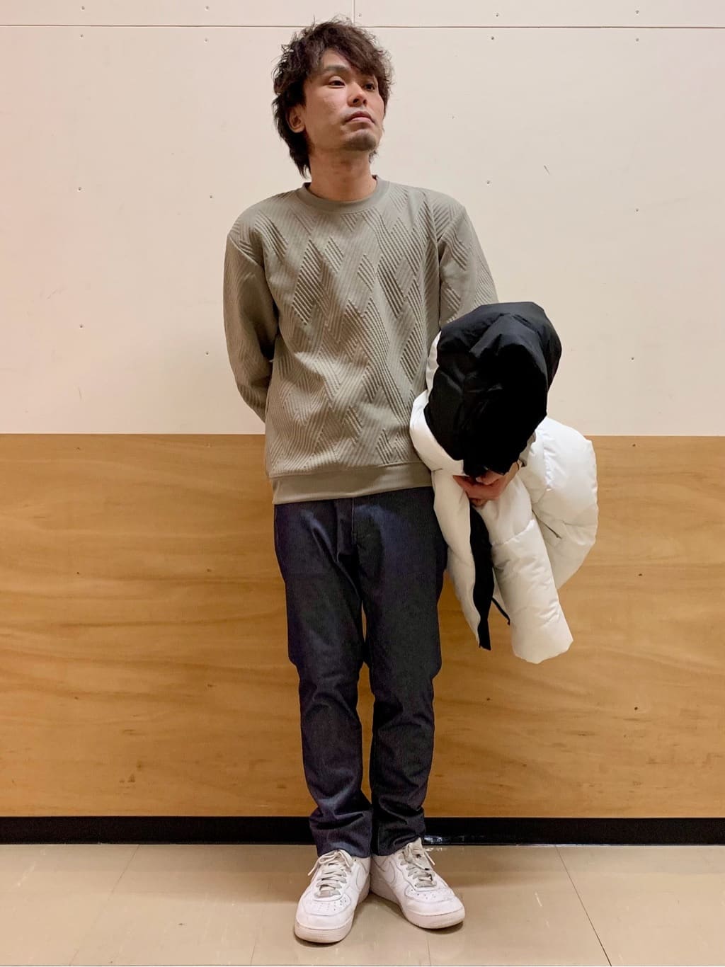 MATUさんの「THE SHOP TK｜【撥水/洗濯機可】寒い季節でも快適 中綿スタンドブルゾン」を使ったコーディネート