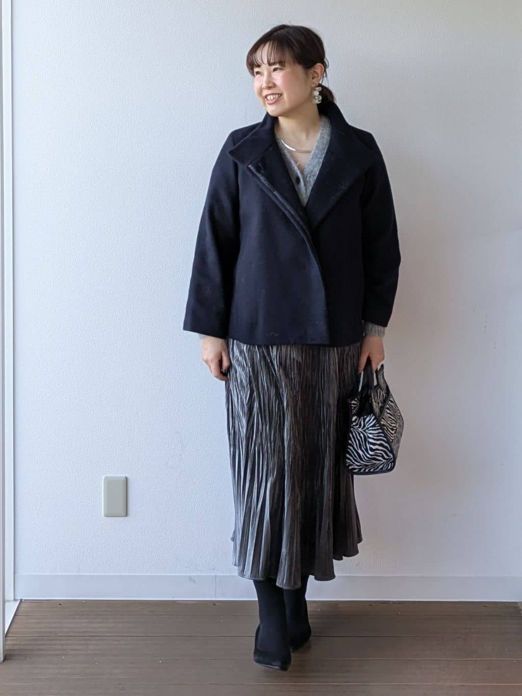 なみきさんの「UNTITLED｜【ゆったり】アルパカ混シャギー カーディガン」を使ったコーディネート