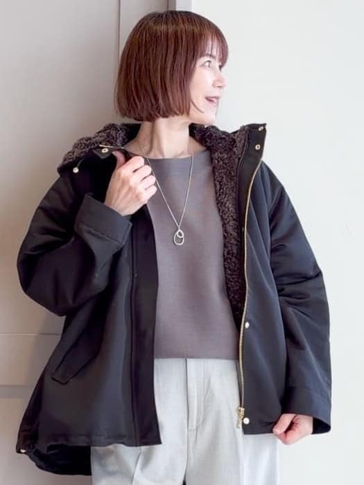 yamakoさんの「grove｜【名品アウター/3WAY・はっ水】ボアライナー付マウンテンパーカ」を使ったコーディネート