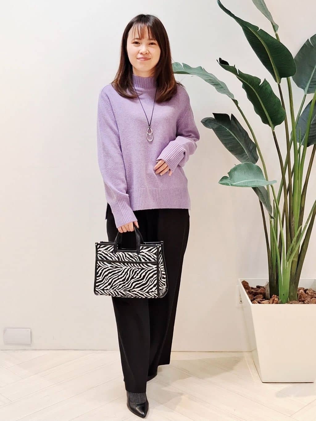 YuKaRiさんの「UNTITLED｜【8色展開/洗える】ウールカシミヤ ハイネックニット」を使ったコーディネート